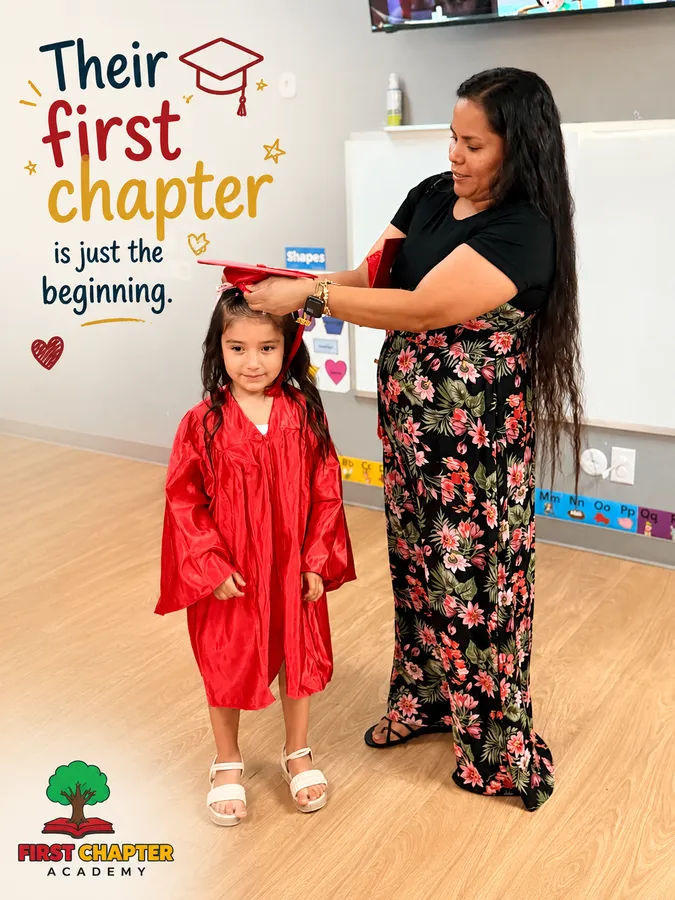 Preschool graduation at First Chapter Academy — their first chapter is just the beginning